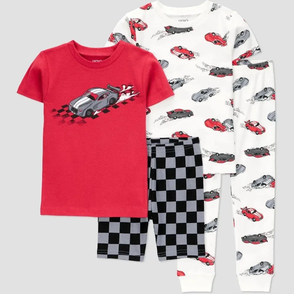 Carter's Toddler Boys' 4pc Racecar Pajama Set 18 months Black/Red